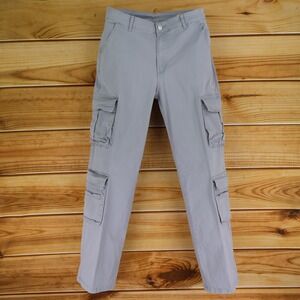 Gilipur Cargo Pants Unisex Kids Sz XL‎ WAIST: 31-33" Gray Cargo Pockets Straight